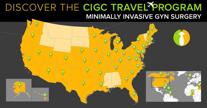 Maps showing where CIGC patients have visited from