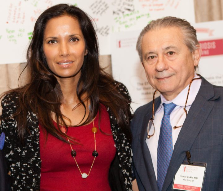 Medical professionals posing together at a conference