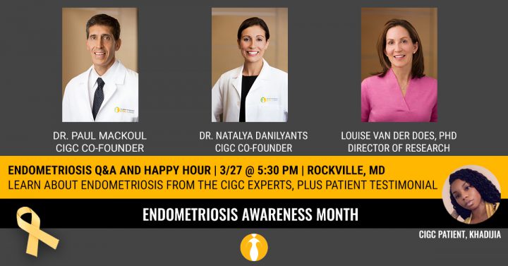 Endometriosis Q&A and Happy Hour 3/27 at 5:30 pm