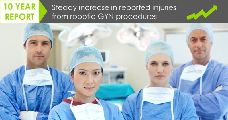 Steady increase in reported injuries from robotic GYN procedures