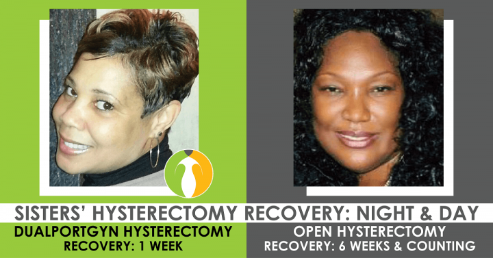 Sisters' hysterectomy recovery: Night and day